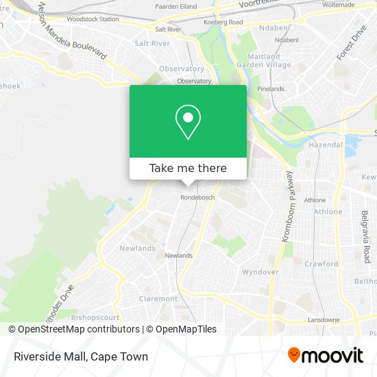 Driving directions to Riverside Mall Parking, Rosendale Rd, Cape Town - Waze