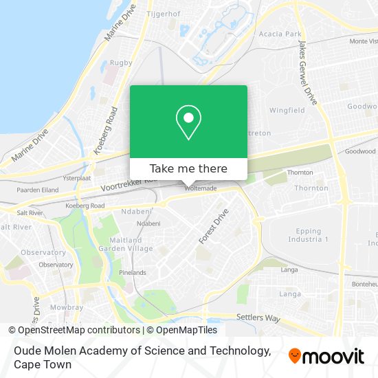 Oude Molen Academy of Science and Technology map