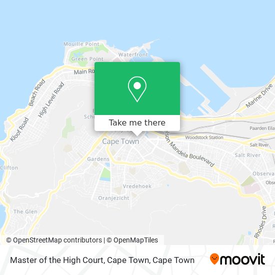 Master of the High Court, Cape Town map