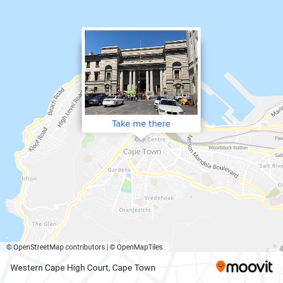 Western Cape High Court map