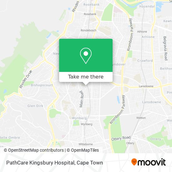 PathCare Kingsbury Hospital map
