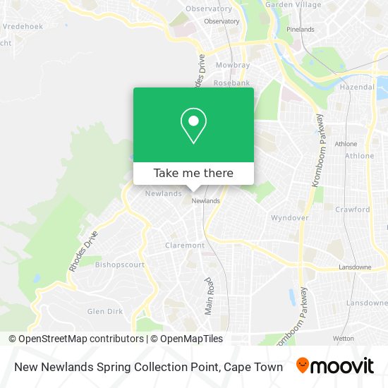 New Newlands Spring Collection Point map