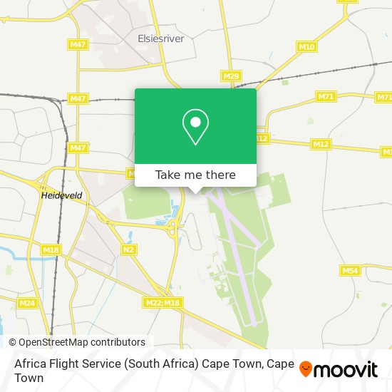Africa Flight Service (South Africa) Cape Town map