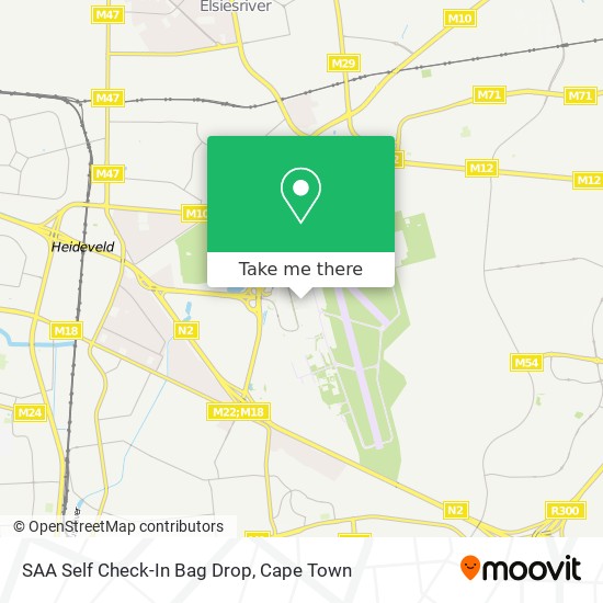 SAA Self Check-In Bag Drop map
