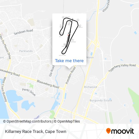 Killarney Race Track map