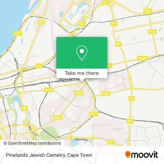 Pinelands Jewish Cemetry map