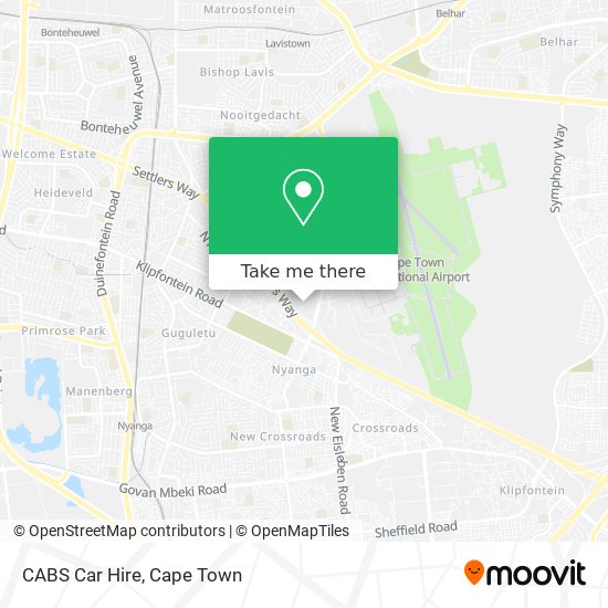 CABS Car Hire map