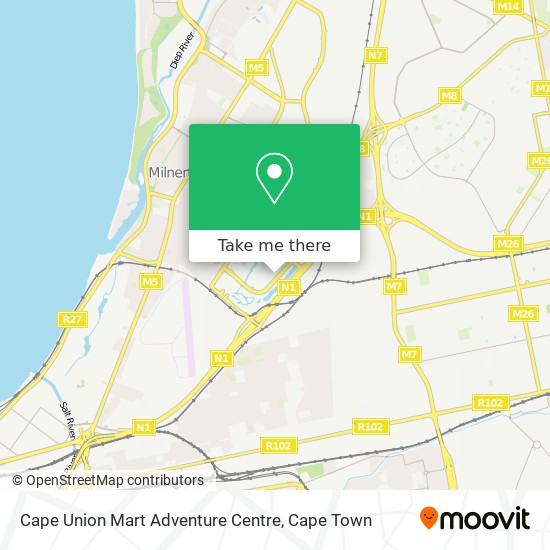 Cape Union Mart Adventure Centre map