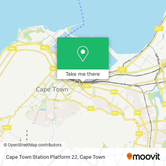 Cape Town Station Platform 22 map