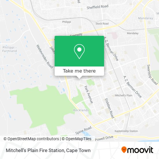 Mitchell's Plain Fire Station map