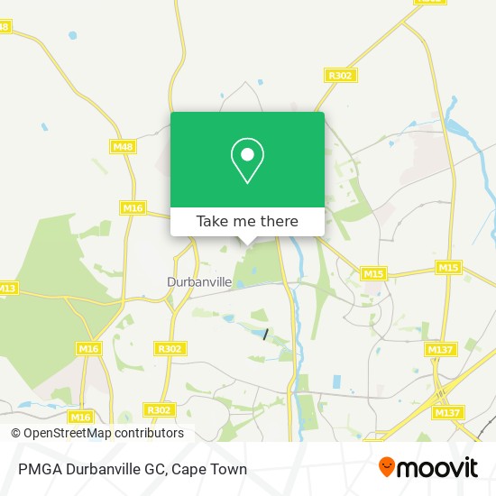 PMGA Durbanville GC map