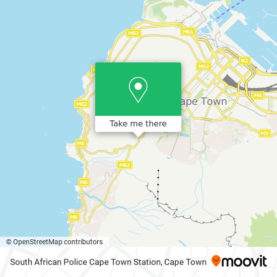 South African Police Cape Town Station map