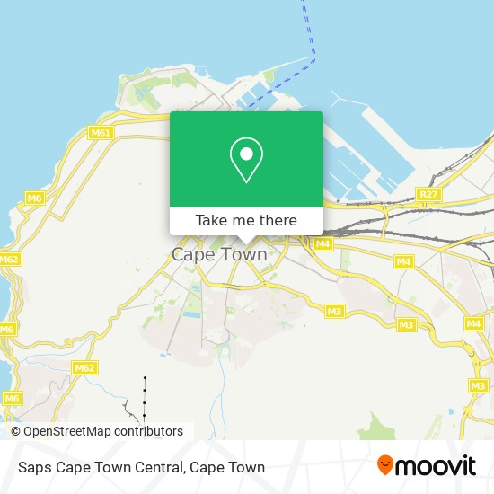 Saps Cape Town Central map