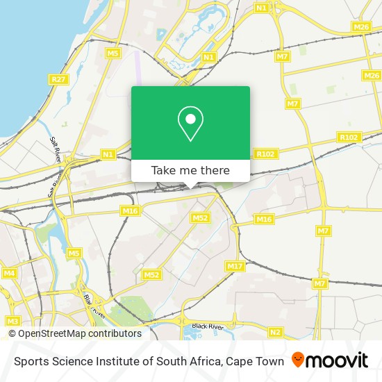Sports Science Institute of South Africa map