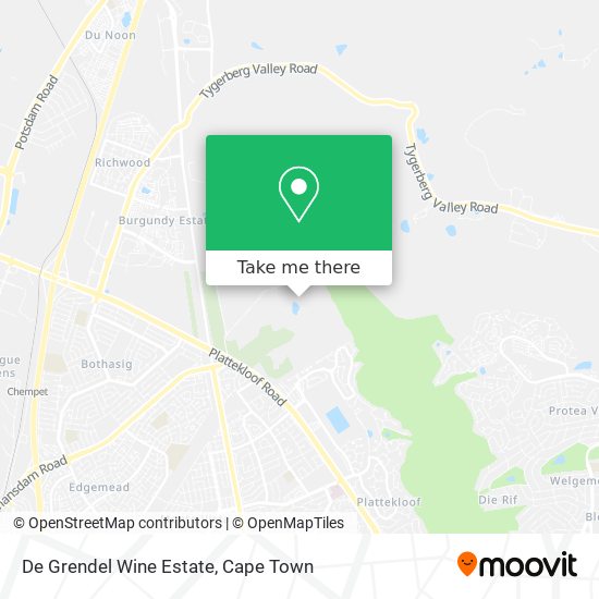 De Grendel Wine Estate map