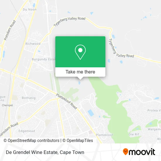 De Grendel Wine Estate map