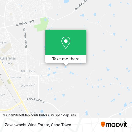 Zevenwacht Wine Estate map