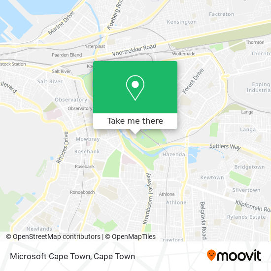 Microsoft Cape Town map