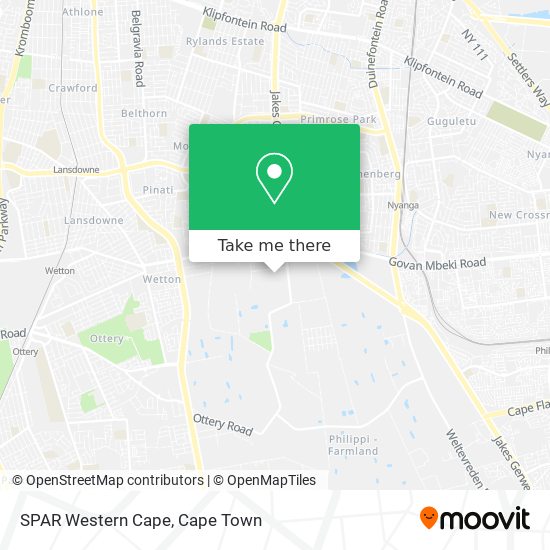 SPAR Western Cape map