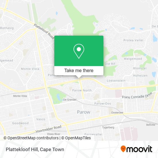 Plattekloof Hill map