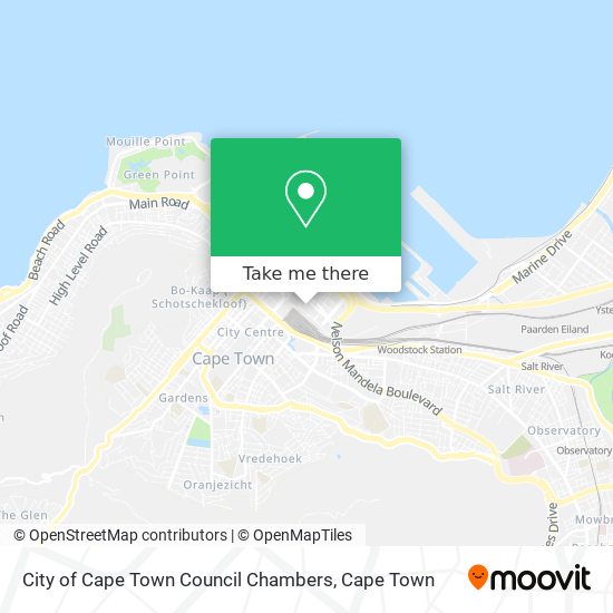 City of Cape Town Council Chambers map