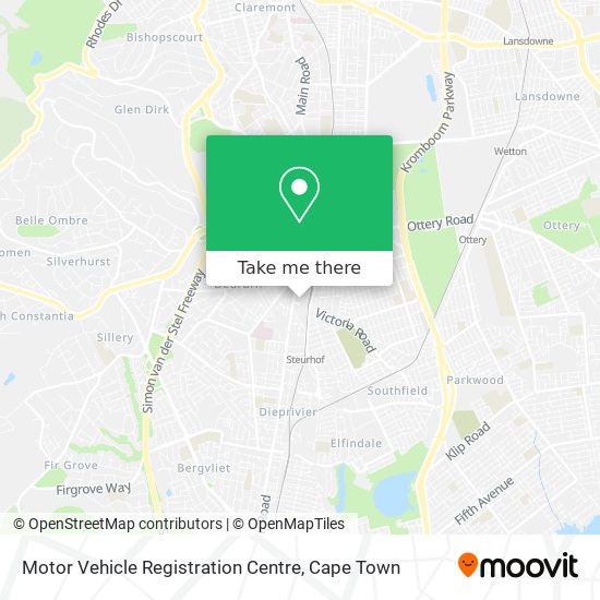 Motor Vehicle Registration Centre map