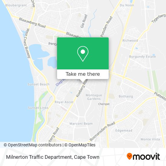 Milnerton Traffic Department map