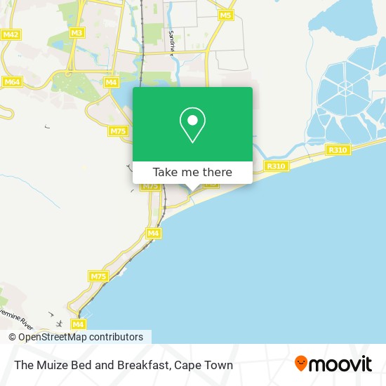 The Muize Bed and Breakfast map