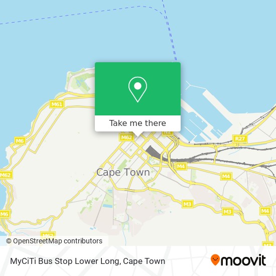 MyCiTi Bus Stop Lower Long map