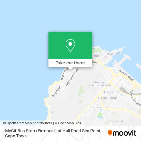 MyCitiBus Stop (Firmount) at Hall Road Sea Point map