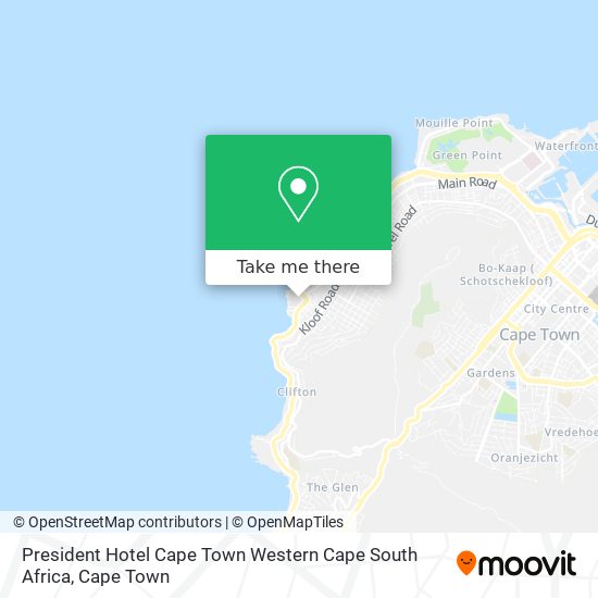 President Hotel Cape Town Western Cape South Africa map