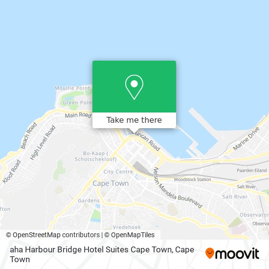aha Harbour Bridge Hotel Suites Cape Town map