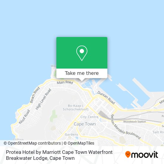 Protea Hotel by Marriott Cape Town Waterfront Breakwater Lodge map