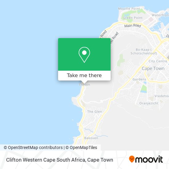 Clifton Western Cape South Africa map