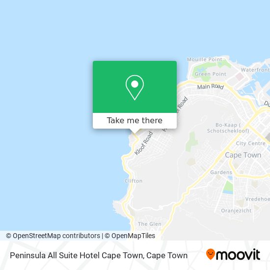 Peninsula All Suite Hotel Cape Town map