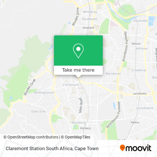 Claremont Station South Africa map