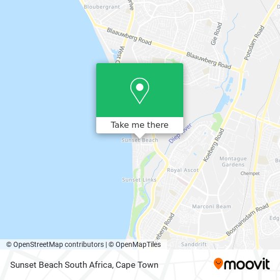 Sunset Beach South Africa map