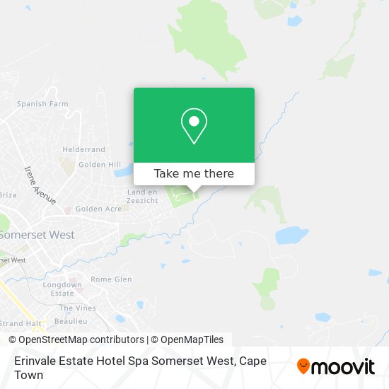 Erinvale Estate Hotel Spa Somerset West map