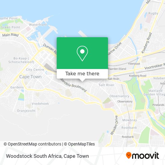 Woodstock South Africa map