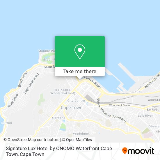 Signature Lux Hotel by ONOMO Waterfront Cape Town map