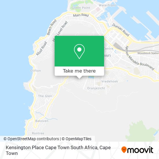 Kensington Place Cape Town South Africa map