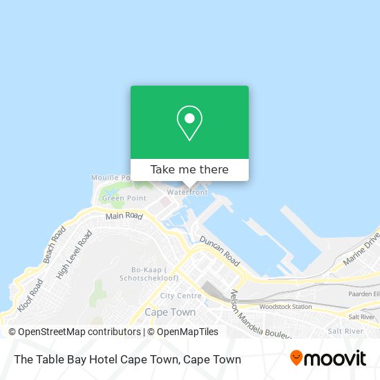 The Table Bay Hotel Cape Town map