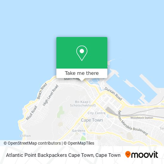 Atlantic Point Backpackers Cape Town map