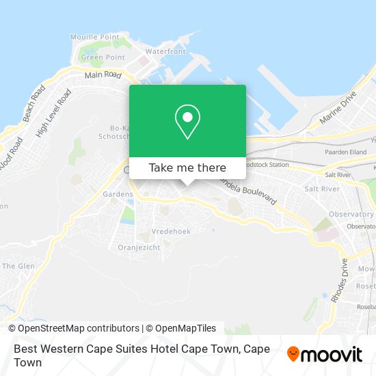 Best Western Cape Suites Hotel Cape Town map
