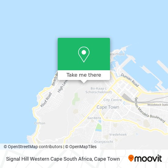 Signal Hill Western Cape South Africa map
