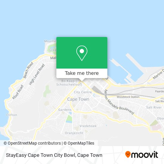 StayEasy Cape Town City Bowl map