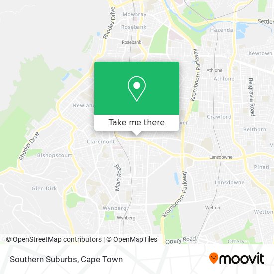 Southern Suburbs map