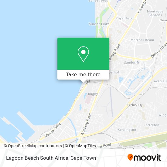 Lagoon Beach South Africa map