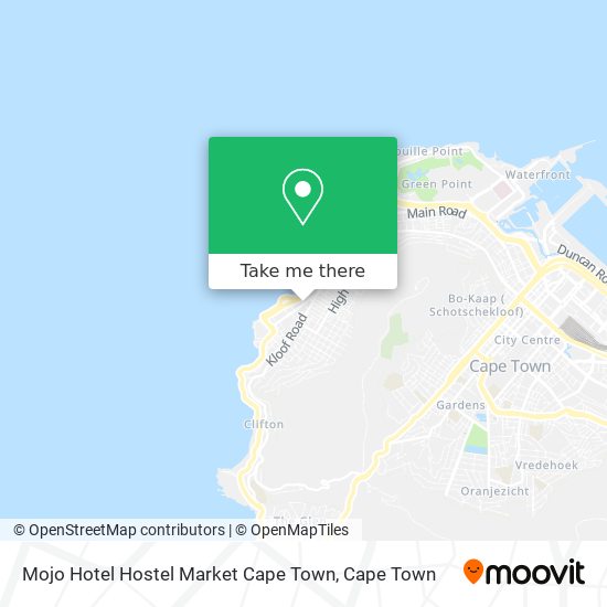 Mojo Hotel Hostel Market Cape Town map