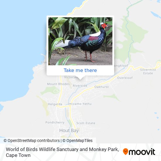 World of Birds Wildlife Sanctuary and Monkey Park map